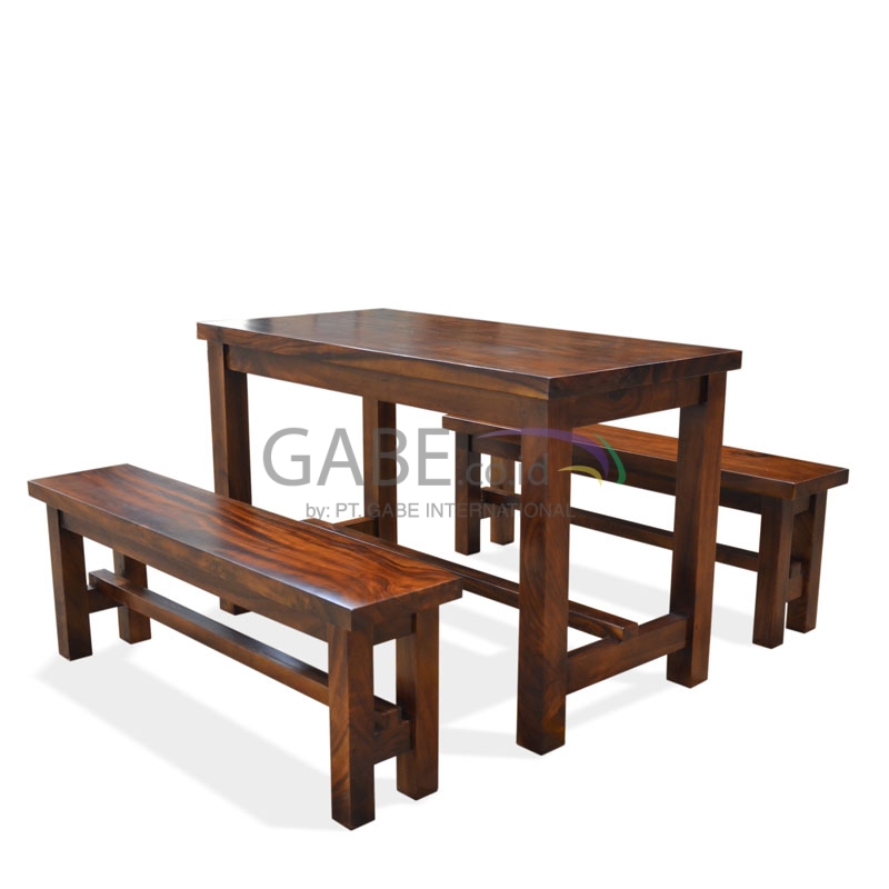  Meja  Makan  Set Warung  Kayu Suar Solid Wood PT Gabe 